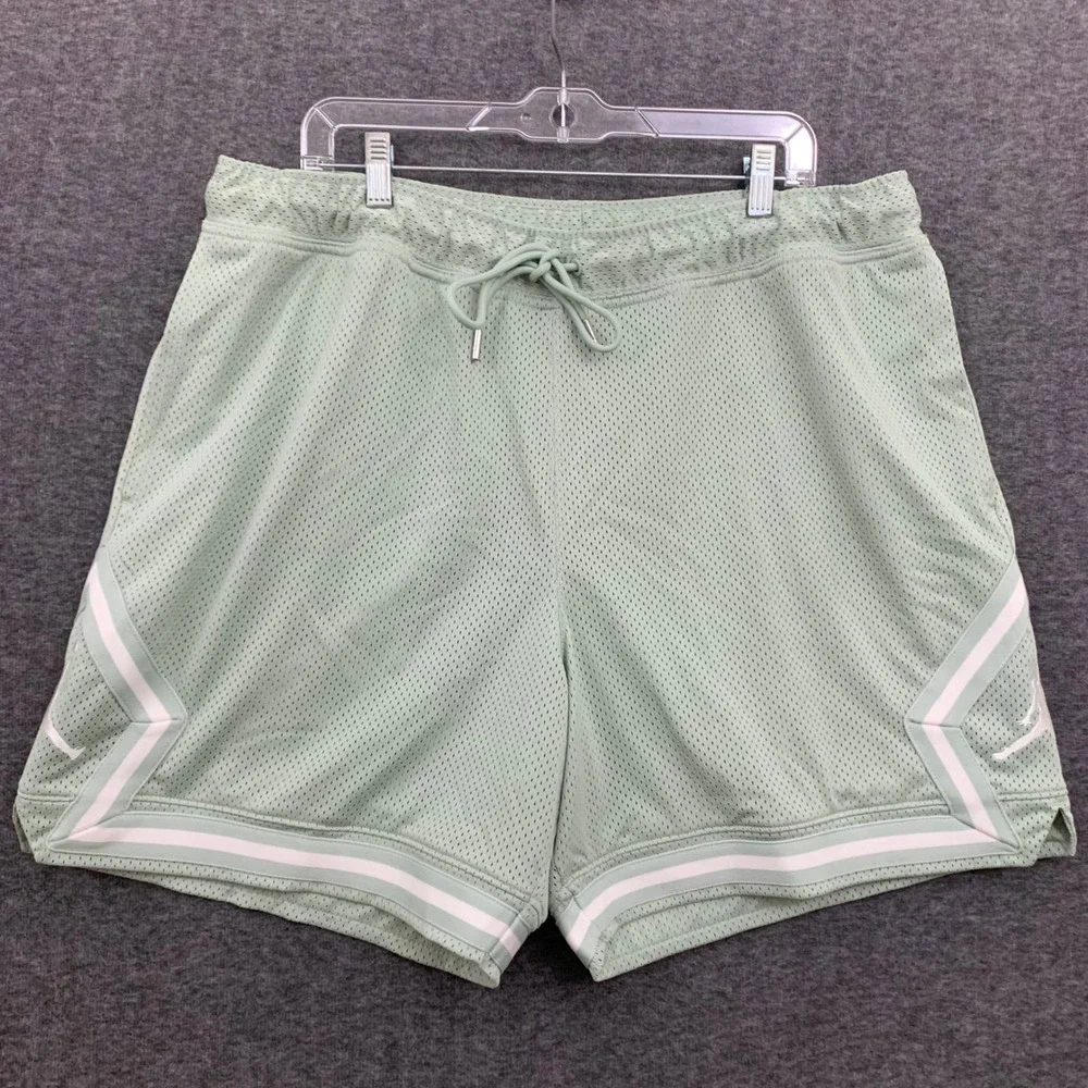 Jordan Diamond Mesh Men 2XL Basketball Short Mint Green White Jumpman DM1367-017